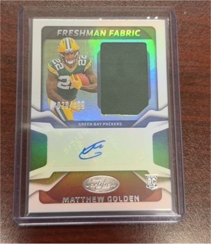 2025 Panini Certified Freshman Fabric #Matthew Golden — front