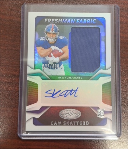 2025 Panini Certified Freshman Fabric #Cam Skattebo — front