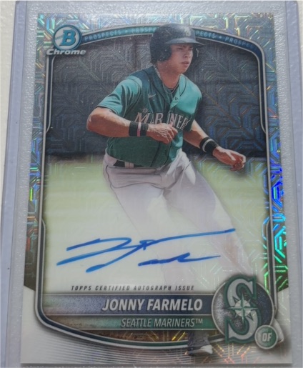 2025 Bowman Chrome #BMA-JFA Jonny Farmelo — front