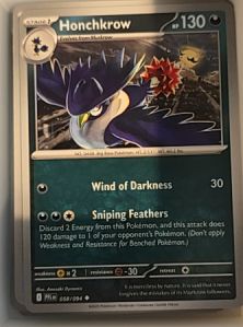 2025 Pokemon ME02: Phantasmal Flames #058 Honchkrow — front