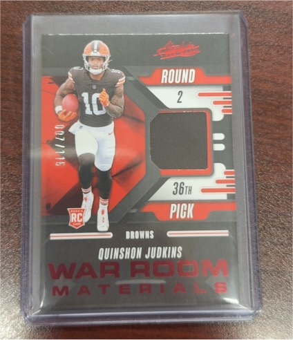 2025 Panini Absolute War Room Materials #WRM-QJ Quinshon Judkins — front