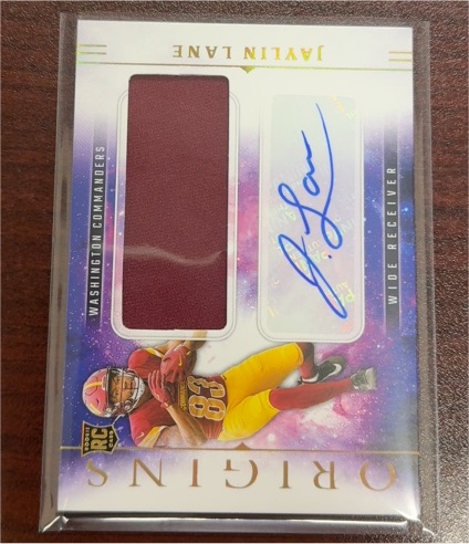 2025 Panini Origins Rookie Jumbo Jersey Auto #RJJ-JLE Jaylin Lane — front