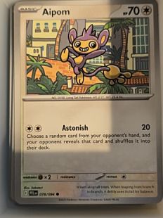2025 Pokémon TCG Phantasmal Flames #078 Aipom — front