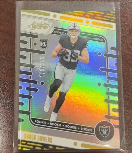 2024 Panini Absolute Football #113 Brock Bowers Rookie Card — front