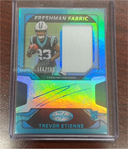 2025 Panini Certified #FBC-TE Trevor Etienne — front