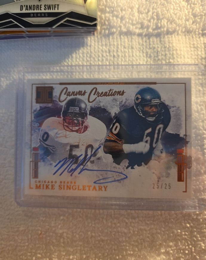 2025 Panini Impeccable Canvas Creations #CCS-MSY Mike Singletary — front