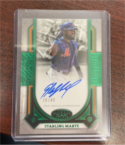 2024 Topps Tier One Prime Performers Autograph #PPA-SM Starling Marte — front
