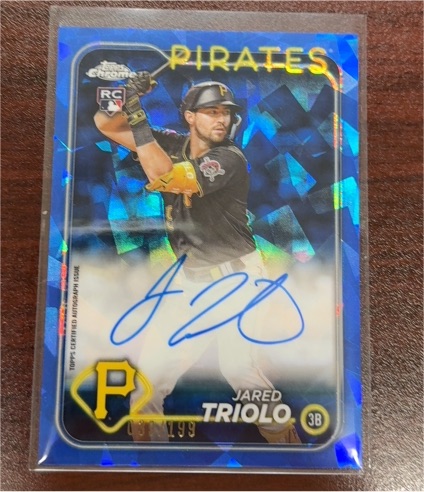 2024 Topps Chrome Sapphire Edition Autographs #CSA-JT Jared Triolo — front