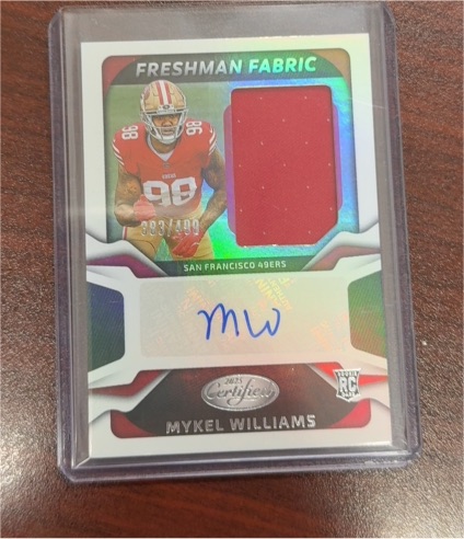 2025 Panini Certified Freshman Fabric #Mykel Williams — front