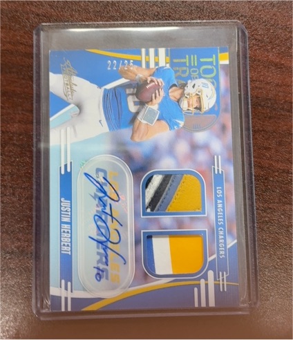 2022 Panini Absolute Tools of the Trade #TT-JH Justin Herbert — front