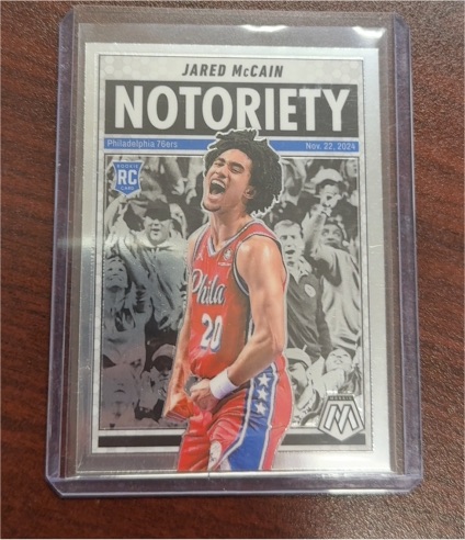 2024-25 Panini Mosaic #9 Jared McCain Notoriety Rookie — front