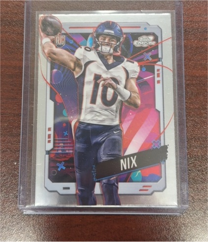 2024 Topps Chrome Cosmic #127 Bo Nix RC — front