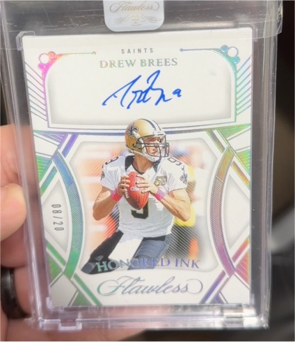 2024 Panini Flawless Honored Ink #080 Drew Brees — front