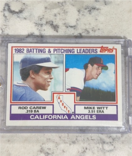 1983 Topps #651 Rod Carew Mike Witt California Angels Batting & Pitching Leaders — front