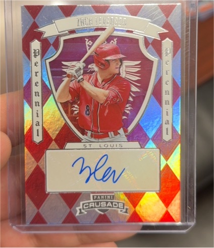 2025 Panini Crusade #PPS-ZLM Zach Levenson Perennial Auto St. Louis Cardinals — front