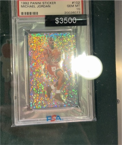 1992 Panini Sticker #102 Michael Jordan — front