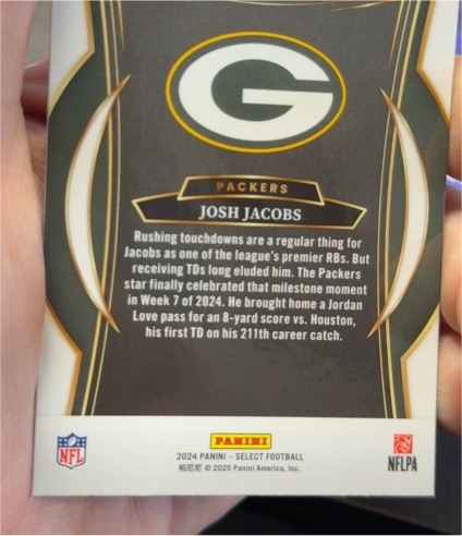 2024 Panini Select Football Josh Jacobs — front