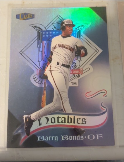 1998 Fleer Ultra Notables #8 Barry Bonds — front