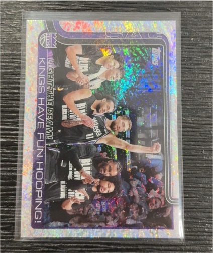 2025-26 Topps #295 Light The Beam! Kings Have Fun Hooping! Sacramento Kings — front