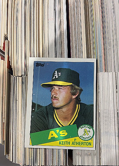 1985 Topps #166 Keith Atherton — front