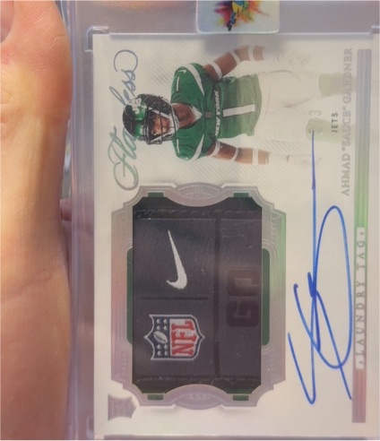 2022 Panini Flawless #LG-1 Ahmad Gardner Laundry Tag Signature — front