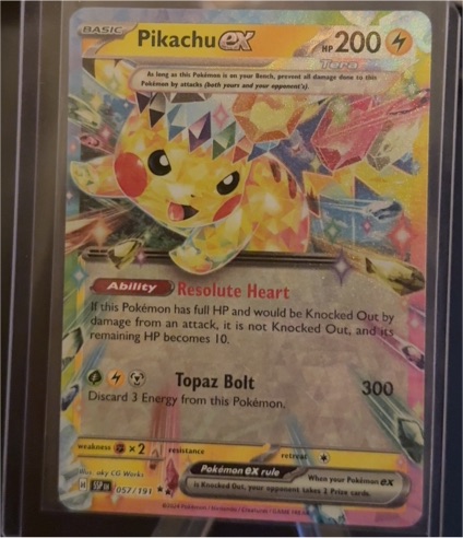 2024 Pokémon TCG Surging Sparks #057 Pikachu ex — front