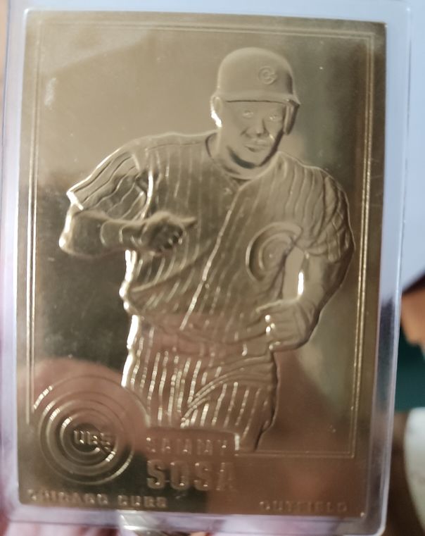 1996 Danbury Mint 22kt Gold Sammy Sosa Chicago Cubs — front