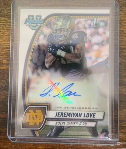 2024 Bowman Chrome University #PA-JLO Jeremiyah Love — front