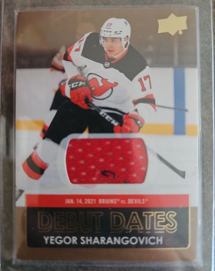 2021-22 Upper Deck Debut Dates #DD-21 Yegor Sharangovich — front