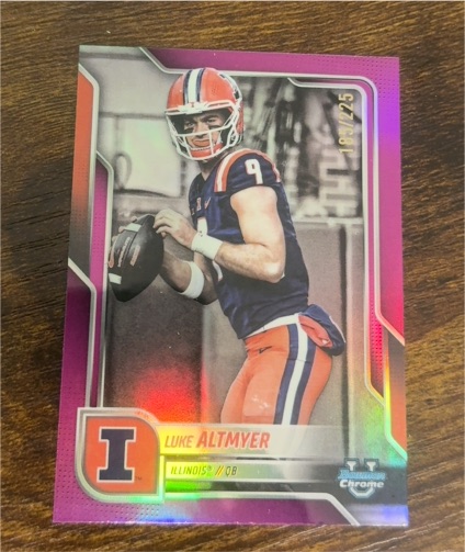 2025 Bowman Chrome University #17 Luke Altmyer — front