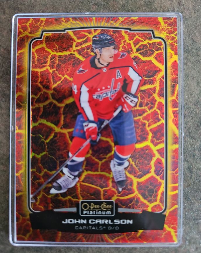 2022-23 O-Pee-Chee Platinum Hot Magma John Carlson — front
