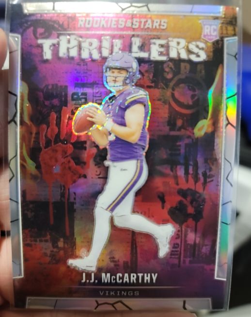 2024 Panini Rookies & Stars Thrillers #T-JMY J.J. McCarthy — front