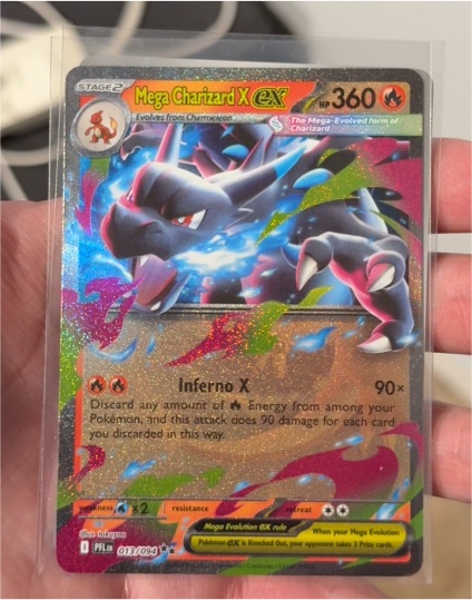 2025 Pokémon Phantasmal Flames Mega Charizard X ex #013/094 — front