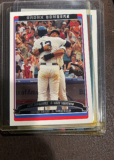 2006 Topps #659 Alex Rodriguez & Gary Sheffield Bronx Bombers — front