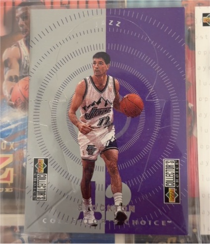 1997-98 Upper Deck Collector's Choice Miniatures #M27 John Stockton — front