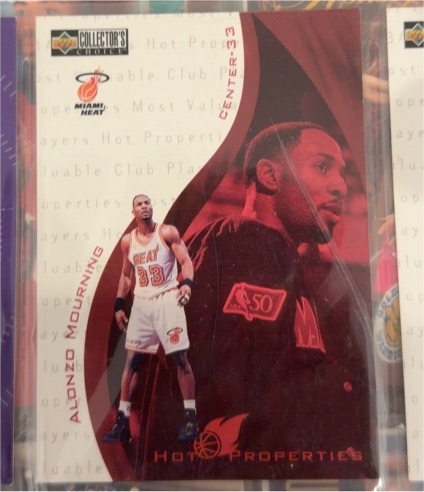 1997-98 Upper Deck Collector's Choice #369 Alonzo Mourning Hot Properties — front