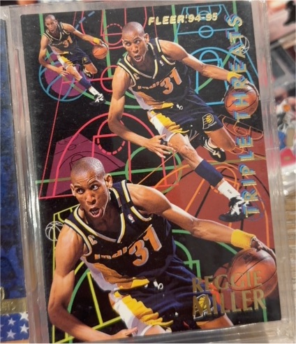 1994-95 Fleer #5 Reggie Miller Triple Threats — front
