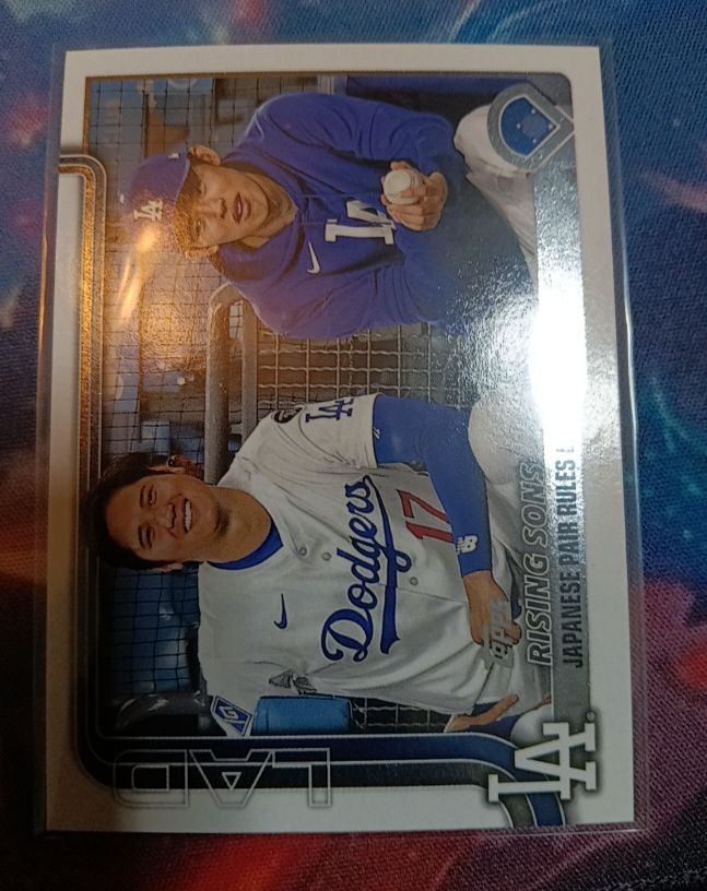 2025 Topps Update #US269 Shohei Ohtani / Roki Sasaki Veteran Combos Rising Sons — front