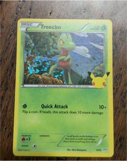 2021 Pokémon McDonald's 25th Anniversary #3 Treecko — front