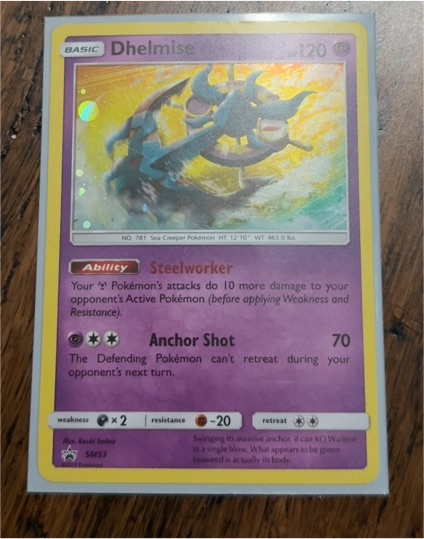Pokemon Sun & Moon Black Star Promo #SM53 Dhelmise — front