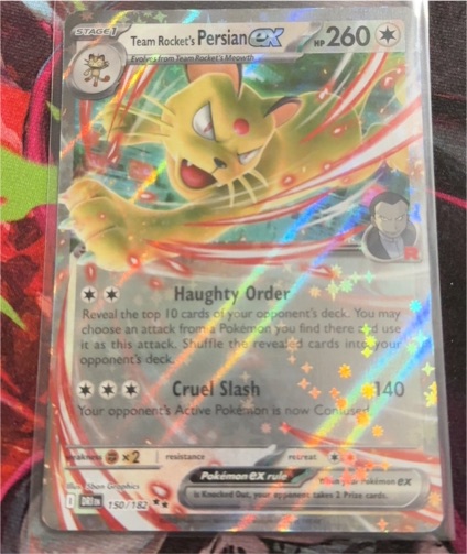 2022 Pokémon SV10: Destined Rivals #150 Team Rocket's Persian ex — front