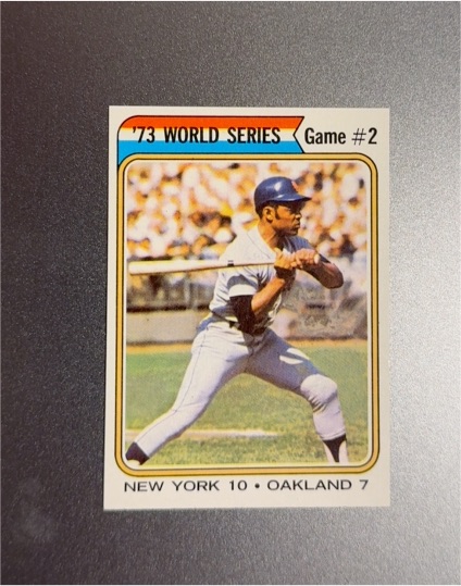 1974 Topps #473 Willie Mays '73 World Series Game #2 — front