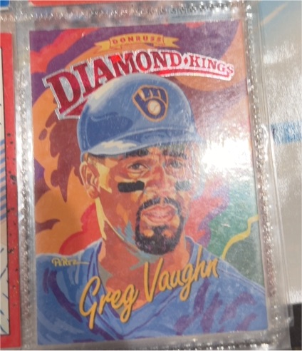 1994 Donruss Diamond Kings #DK-20 Greg Vaughn — front