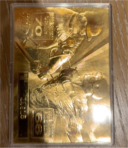 1998 Mark McGwire 70th Home Run Gold Card — front
