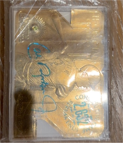 1998 Bleachers Cal Ripken Jr. Game Streak Ends 23kt Gold — front