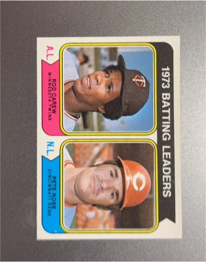 1974 Topps #201 Rod Carew / Pete Rose — front