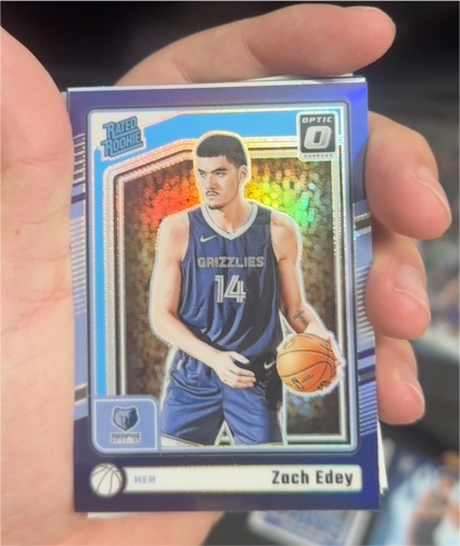 2024-25 Panini Donruss Optic #288 Zach Edey Rated Rookie — front