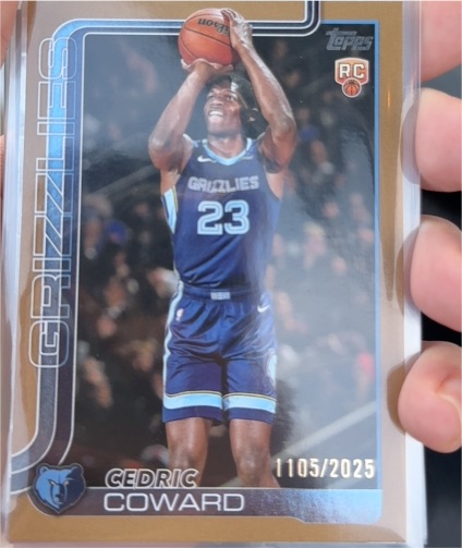 2025-26 Topps Holiday #H171 Cedric Coward Rookie — front