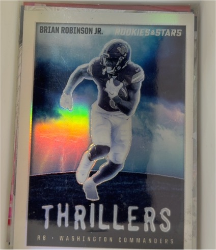 2023 Panini Rookies & Stars Thrillers Silver Prizm #TH-30 Brian Robinson Jr. — front