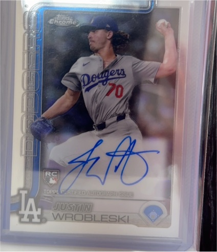 2025 Topps Chrome #RA-JWR Justin Wrobleski Rookie Autographs — front